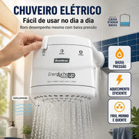 Chuveiro Enerducha Up Branco 3 Temperaturas Potência 5500 W 220V Enerbras