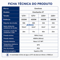 Ducha Chuveiro Enerbanho Preto 4 Temperaturas 6800W 220V Enerbras