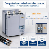 Soft Starter WEG SSW07 SSW070312T5SH2Z 312A 220-575V Trifásica