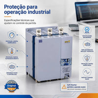 Chave Soft Starter SSW070 255A 220–575V Trifásico Industrial WEG
