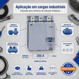 Chave Soft Starter SSW070 255A 220–575V Trifásico Industrial WEG