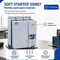 Chave Soft Starter SSW070 255A 220–575V Trifásico Industrial WEG