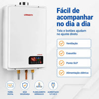 Aquecedor A Gás Lorenzetti 3700de Glp 37 Litros Cor Branco Branco 127/220v Glp