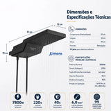 Chuveiro Ducha Eletrônica Enerbras E-griff Preto 7800w Potência 7.8 Kw 220v
