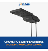 Chuveiro Ducha Eletrônica Enerbras E-griff Preto 7800w Potência 7.8 Kw 220v