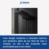 Chuveiro Ducha Eletrônica Enerbras E-griff Preto 7800w Potência 7.8 Kw 220v