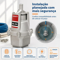 Bomba Submersa Lorenzetti BSL-900 254V 430W 2300 L/h Cinza