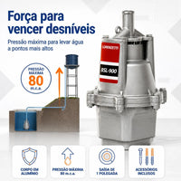 Bomba Submersa Lorenzetti BSL-900 254V 430W 2300 L/h Cinza