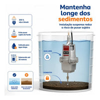 Bomba Submersa Lorenzetti BSL-900 254V 430W 2300 L/h Cinza