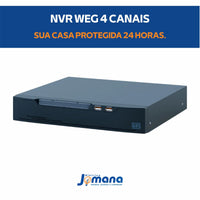 Gravador NVR WEG 4 Canais PoE 4K 8MP 127/220V NV-M04K-131
