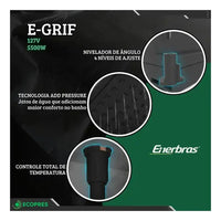 Chuveiro Eletrônico Enerbras E-GRIFF Branco 220V 7800W com Controle Eletrônico de Temperatura
