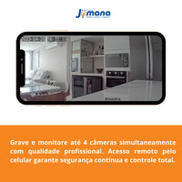 Kit Segurança WEG 4 Câmeras HD Full HD + DVR 4 Canais Bivolt 127/220V para Monitoramento Residencial e Comercial