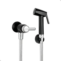 Ducha Higiênica Lorenzetti Bric 1984 F31 Preto com Cromado Brilhante Flexível 1,20 m – Registro 1/4 de Volta