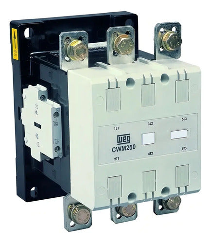 Contator WEG CWM250-22-30D23 Tripolar 250A Bobina 220V 50/60Hz para Acionamento de Motores Industriais