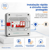 Quadro de Proteção CLAMPER Mobi Box 220V 8kW 40A C/CP Cinza