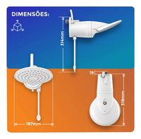 Chuveiro Lorenzetti Loren Comfort Eletrônico 7500W 220V Branco
