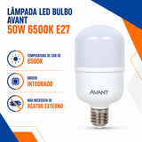 Lâmpada LED Bulbo HP Avant 50W 6500K E27 Bivolt Branco Frio