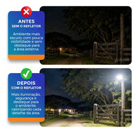 Refletor LED Avant Slim 400W 6500K Bivolt IP66 Preto 30.000lm Branco Frio