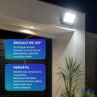 Refletor LED Avant Slim 150W 6500K Bivolt IP66 Preto 11.250lm Branco Frio