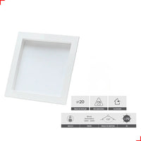 Painel LED Recuado Quadrado Comfort Deluxe 12W 6500K Bivolt Branco Fosco Avant – Cód. 908031377