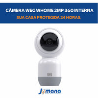 Câmera Wi-Fi WEG Home PTZ 360° Full HD 2MP Branca – Áudio Bidirecional | Visão Noturna | Detecção de Movimento