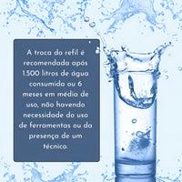 Purificador de Água com Torneira Lorenzetti Acqua Due 7411040 Branco para Parede com Refil Incluso