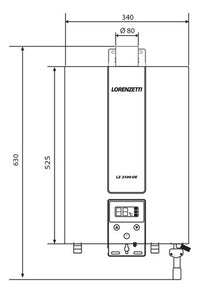 Aquecedor De Água LZ 2500DE GLP Digital Branco Bivolt Lorenzetti