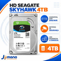 Hd Seagate Skyhawk 4 Tb Para Gravação Branco