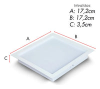 Painel LED Embutir Quadrado Avant Comfort Deluxe 12W Branco Quente 3000K Bivolt 127/220V Branco
