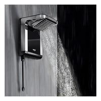 DUCHA LORENZETTI ACQUA STAR ULTRA PRETO/CROMADO 220V 7800W ELETRÔNICA