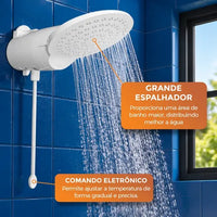 Chuveiro Lorenzetti Loren Comfort Eletrônico 7500W 220V Branco
