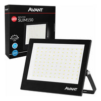 Refletor LED Avant Slim 150W 6500K Bivolt IP66 Preto 11.250lm Branco Frio