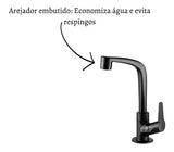 TORNEIRA PARA COZINHA LORENZETTI FLATT 1167 F71 PRETO FOSCO – BICA MÓVEL 1/4 DE VOLTA