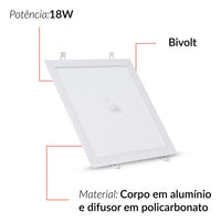 Plafon LED Avant Branco Frio 6500K Bivolt 127/220V Branco de Sobrepor