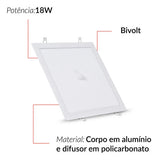 Plafon LED Avant Branco Frio 6500K Bivolt 127/220V Branco de Sobrepor