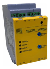 Relé de Segurança Monitor de Velocidade Zero WEG SZS-W/22 220Vca – PLd SIL2 IP20 para NR12