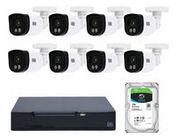 Kit CFTV IP WEG Completo com NVR 8 Canais + 8 Câmeras Full HD + HD Seagate SkyHawk 1TB Branco