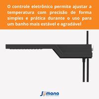 Chuveiro Ducha Eletrônica Enerbras E-griff Preto 7800w Potência 7.8 Kw 220v