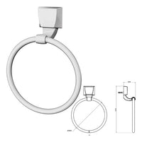 Kit Acessórios Banheiro Lorenzetti Attic Quadra 5 Peças Branco 2000 F24 Fixação Parede