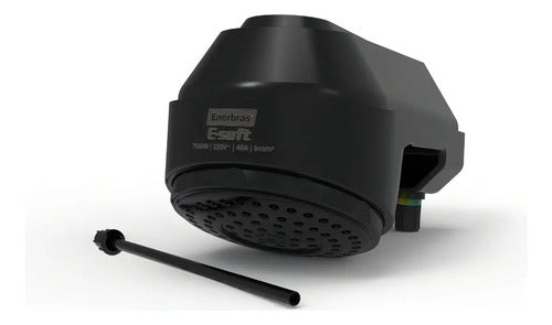 Ducha Eletrônica Enerbras E-Soft Preta 127V 5500W com Controle Eletrônico de Temperatura
