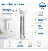 Resistência Lorenzetti Advanced - Top Jet Eletrônica 220V 7500W – Ref. 3056-F