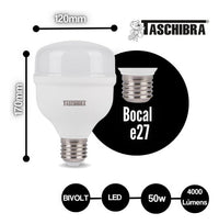 Lâmpada High LED Taschibra TKL 270 50W 6500K – Branco Frio – Bivolt – Base E27