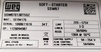 Soft Starter WEG SSW070130T5SZ 130A 50CV 220/380V 50/60Hz Partida Suave para Motor Trifásico