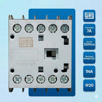Minicontator Tripolar 7a Ca 1na Cwc07-10-30v26 Weg 12459272 220v
