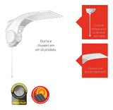 Chuveiro Ducha Lorenzetti Duo Shower Quadra Turbo Eletrônica Branco 220V 7500W