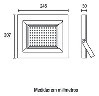 Refletor Led Slim 150w Branco Frio Ip65 Blumenau Preto 127/220v Preto Branco-frio