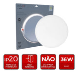 Painel LED Flat Redondo Avant Deluxe 36W Bivolt 127/220V Branco IP20 LED Integrado