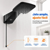 DUCHA ZAGONEL QUADRATTA ELETRÔNICA BLACK 220V 7700W PRETA