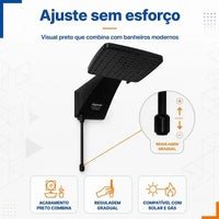 DUCHA ZAGONEL QUADRATTA ELETRÔNICA BLACK 220V 7700W PRETA