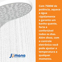 Chuveiro Ducha Eletrônica Moment 7500W 220V 7.5 kW Zagonel